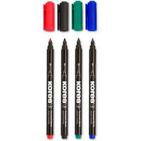 KORES KORES Alkoholos marker készlet, CD/DVD, 1 mm, KORES, 4 különböző szín