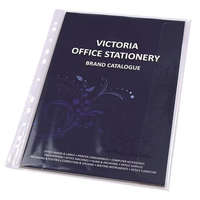VICTORIA OFFICE VICTORIA OFFICE Genotherm, lefűzhető, oldalán hajtófüllel, A4, 150 mikron, víztiszta, VICTORIA OFFICE