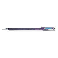 Pentel Rollertoll zselés Pentel Hybrid K110-DVX violet, írásszín metal kék