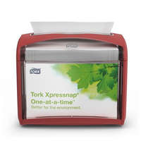 TORK TORK Szalvéta adagoló, 16,9x20,1x14,1 cm, asztalra helyezhető, N4 rendszer, Signature line, TORK "Xpressnap", vörös