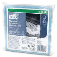 TORK TORK Tisztítókendő, mikroszálas, újra felhasználható, 1 rétegű, W8 rendszer, TORK, kék