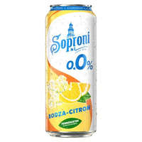 SOPRONI SOPRONI Alkoholmentes sör, 0,5 l, dobozos, SOPRONI "0.0%", bodza-citrom