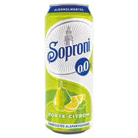 SOPRONI SOPRONI Alkoholmentes sör, 0,5 l, dobozos, SOPRONI "0.0%", körte-citrom
