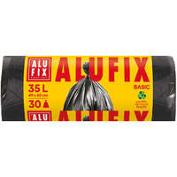ALUFIX ALUFIX Szemeteszsák, 35 l, 30 db, 49x60 cm, 8 µ, ALUFIX "Economy", fekete