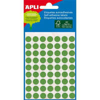 APLI APLI Etikett, 8 mm kör, kézzel írható, színes, APLI, zöld, 288 etikett/csomag