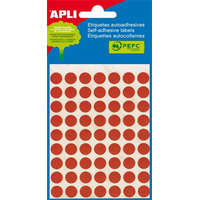 APLI APLI Etikett, 10 mm kör, kézzel írható, színes, APLI, piros, 315 etikett/csomag