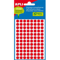 APLI APLI Etikett, 8 mm kör, kézzel írható, színes, APLI, neon piros, 288 etikett/csomag