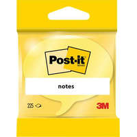 3M POSTIT 3M POSTIT Öntapadó jegyzettömb, szövegbuborék forma, 70x70 mm, 225 lap, sárga