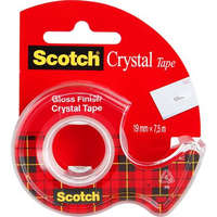 3M SCOTCH 3M SCOTCH Ragasztószalag, adagolón, kézi, 19 mm x 7,5 m, 3M SCOTCH "Crystal"