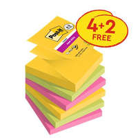 3M POSTIT 3M POSTIT Öntapadó jegyzettömb, "Z", 76x76 mm, 4+2x90 lap, 3M POSTIT "Carnival", vegyes