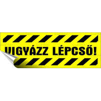 . . Információs matrica, 14x5 cm, "Vigyázz lépcső!"