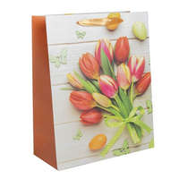  Dísztasak tavaszi 18x23 cm tulipán csokor