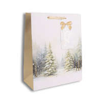 Dísztasak matt 11x14 cm havas fenyők