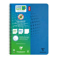  Spirálfüzet Clairefontaine Clean&#039;Safe A/4+ 80 lapos kockás antimikrobiális