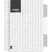  Spirálfüzet Street Pad Black & White Edition A/5 100 lapos kockás, fehér