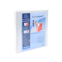  Gyűrűs könyv Exacompta Kreacover A/4 4 gyűrűs 38 mm gerinccel panorámás PVC fehér (16mm)