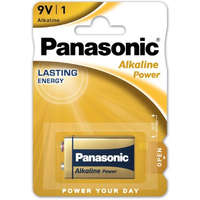  Tartós elem Panasonic Alkaline Power 9V blokk alkáli