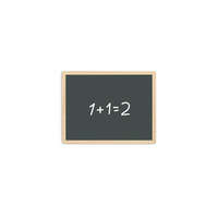 Krétatábla Bi-Office fakeretes 30x40 cm fekete