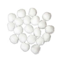 Kreatív Junior pompom, fehér, 20 mm, 20 db/csomag