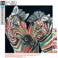 Kreatív gyémántszemes kirakó Centrum 30x30 cm, Zebrák