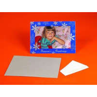  Shot2Go kék hópelyhes képeslap kitámasztóval, borítékkal, 10x15 fotóknak, 6db/csomag