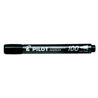 PILOT PILOT Alkoholos marker, 1 mm, kúpos, PILOT "Permanent Marker 100", fekete