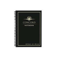 CONCORD CONCORD Spirálfüzet, A5, vonalas, 70 lap, CONCORD, fekete