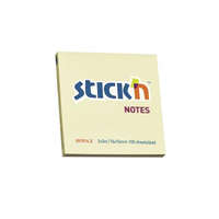 STICK N STICK N Öntapadó jegyzettömb, 76x76 mm, 100 lap, STICK N, pasztellsárga