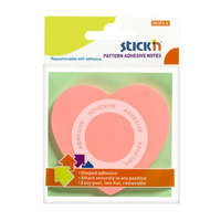 STICK N STICK N Öntapadó jegyzettömb, szív alakú, 70x70 mm, 50 lap, STICK N, rózsaszín