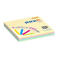 STICK N STICK N Öntapadó jegyzettömb, 76x76 mm, 100 lap, STICK N "Magic Pad" pasztell színek