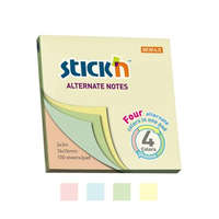 STICK N STICK N Öntapadó jegyzettömb, 76x76 mm, 100 lap, STICK N, pasztell színek