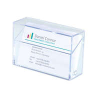 SIGEL SIGEL Névjegytartó doboz, műanyag, 100 db-os, SIGEL, víztiszta