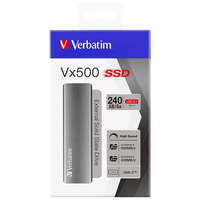 VERBATIM VERBATIM SSD (külső memória), 240 GB, USB 3.2 Gen2, VERBATIM "Vx500", szürke