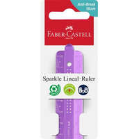 FABER-CASTELL FABER-CASTELL Vonalzó, műanyag, törhetetlen, 15 cm, FABER-CASTELL "Sparkle", vegyes színek