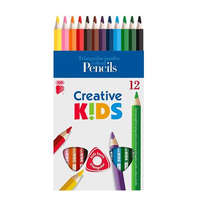 ICO ICO Színes ceruza készlet, háromszögletű, vastag, ICO "Creative kids", 12 különböző szín
