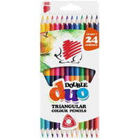ICO ICO Színes ceruza készlet, kétvégű, háromszögletű, ICO "Süni", 24 különböző szín