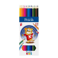 ICO ICO Színes ceruza készlet, hatszögletű, ICO "Creative Kids", 12 különböző szín