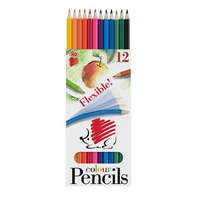 ICO ICO Színes ceruza készlet, hatszögletű, hajlékony, ICO "Süni", 12 különböző szín