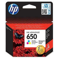 HP HP CZ102E Tintapatron Deskjet Ink Advantage 2510 sor nyomtatókhoz, HP 650, színes, 200 oldal