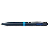 SCHNEIDER SCHNEIDER Golyóstoll, 0,5 mm, nyomógombos, négyszínű, SCHNEIDER "Take 4", sötétkék