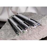 ART CRYSTELLA ART CRYSTELLA Golyóstoll, fehér "SLIM", peridot zöld SWAROVSKI® kristállyal, 13 cm, ART CRYSTELLA®