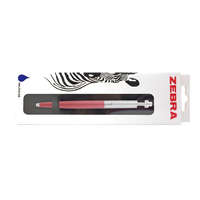 ZEBRA ZEBRA Golyóstoll, 0,24 mm, nyomógombos, ezüst színű klip, pink tolltest, ZEBRA "901", kék