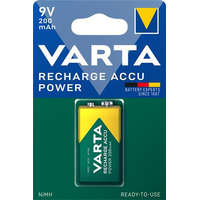 VARTA VARTA Tölthető elem, 9V, 1x200 mAh, előtöltött, VARTA "Power"