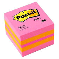 Öntapadós jegyzettömb 3M Post-it LP2051P 51x51mm mini kocka vegyes pink 400 lap
