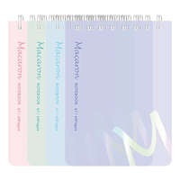 Jegyzetfüzet vonalas DELI Macaron A/7 60 lapos spirálos pasztell színekben