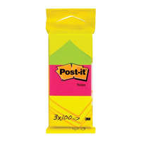 Öntapadós jegyzettömb 3M Post-it LP6812 38x51mm neon 3x100 lap