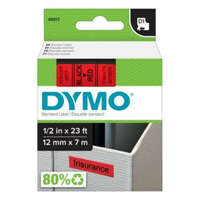Dymo Feliratozó szalag DYMO D1 12mm x 7m piros alapon fekete írásszín