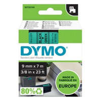 Dymo Feliratozó szalag DYMO D1 9mm x 7m zöld alapon fekete írásszín