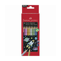  Színes ceruza FABER-CASTELL Hexagonal hatszögletű 10 db/készlet metál színek