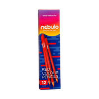  Színes ceruza NEBULO háromszögletű piros